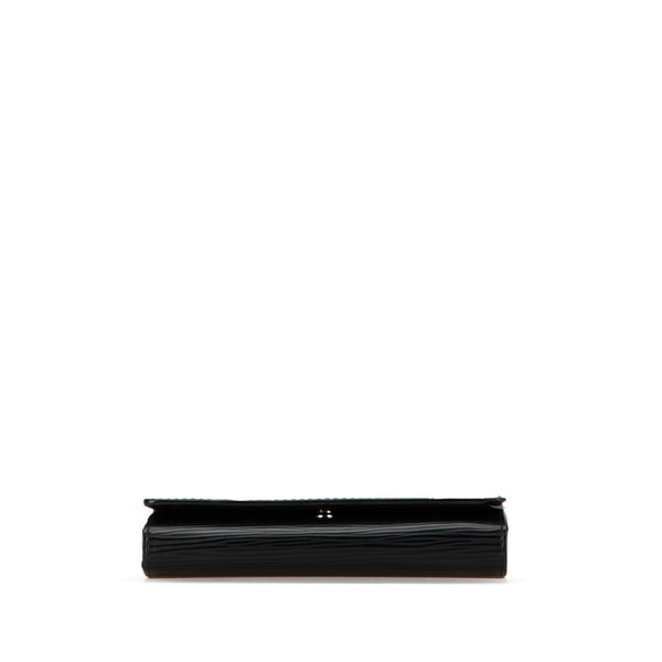 ルイ ヴィトン エピ ポルトフォイユ トレゾール L字ファスナー 二つ折り財布 M63972 ノワール レザー レディース LOUIS VUITTON 【中古】