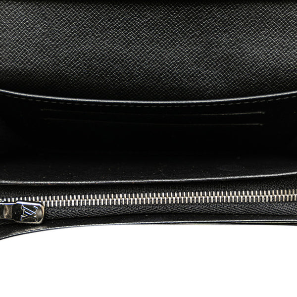 ルイ ヴィトン エピ ポルトフォイユ トレゾール L字ファスナー 二つ折り財布 M63972 ノワール レザー レディース LOUIS VUITTON 【中古】