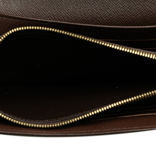 ルイ ヴィトン ダミエ ポルトフォイユ サラ 長財布 N63209 ブラウン PVC レザー レディース LOUIS VUITTON 【中古】
