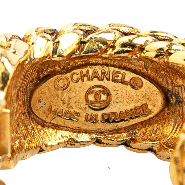 シャネル ココマーク チェーン モチーフ イヤリング ゴールド メッキ レディース CHANEL 【中古】