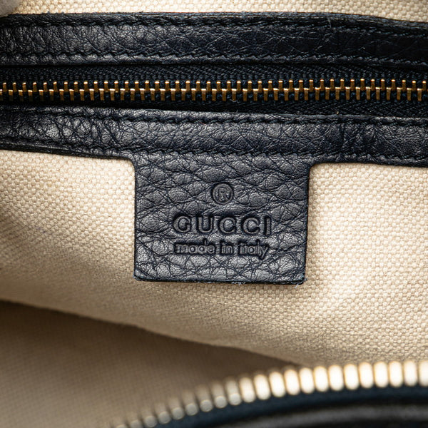グッチ GGキャンバス シェリーライン ミニボストンバッグ ショルダーバッグ 2WAY 247205 ブラック ゴールド キャンバス レザー レディース GUCCI 【中古】