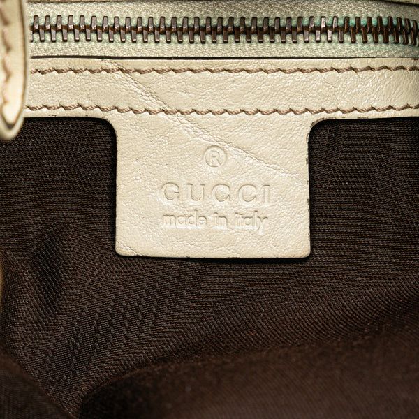 グッチ GGキャンバス ワンショルダーバッグ 223951 ベージュ ホワイト キャンバス レザー レディース GUCCI 【中古】