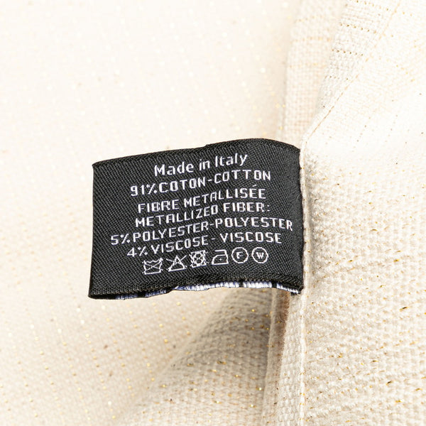 シャネル ココマーク フリンジ 大判ストール アイボリー ホワイト コットン ポリエステル レディース CHANEL 【中古】