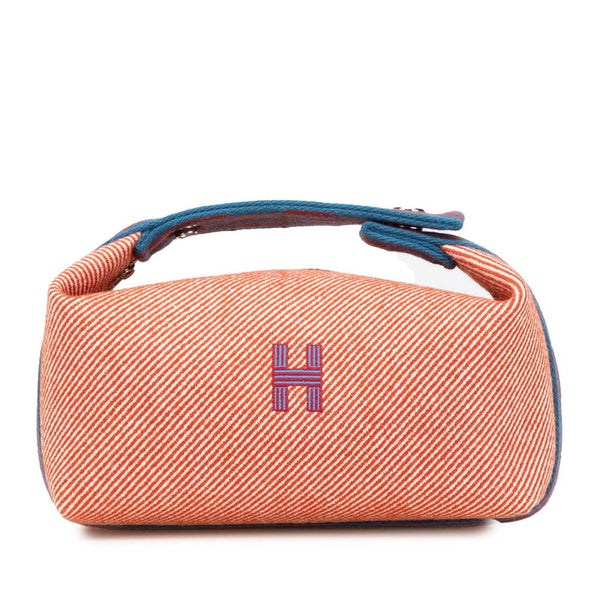 エルメス ブリッド ア ブラックPM ハンドバッグ トメット レッド キャンバス レディース HERMES 【中古】