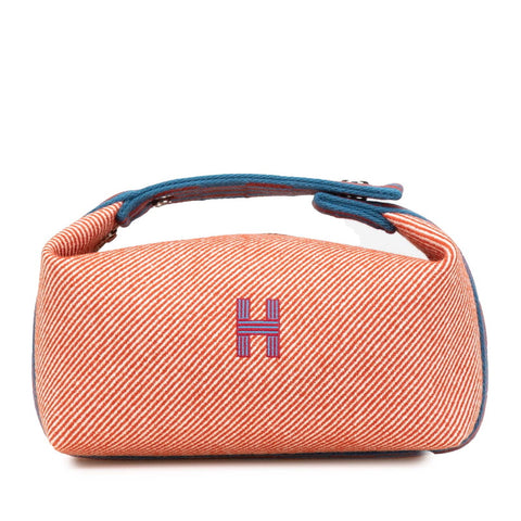 エルメス ブリッド ア ブラックPM ハンドバッグ トメット レッド キャンバス レディース HERMES 【中古】