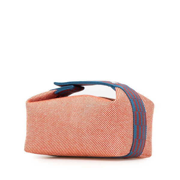 エルメス ブリッド ア ブラックPM ハンドバッグ トメット レッド キャンバス レディース HERMES 【中古】