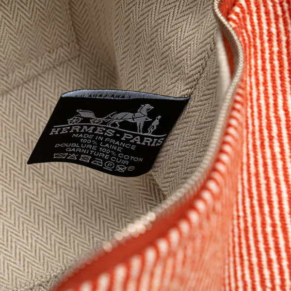 エルメス ブリッド ア ブラックPM ハンドバッグ トメット レッド キャンバス レディース HERMES 【中古】