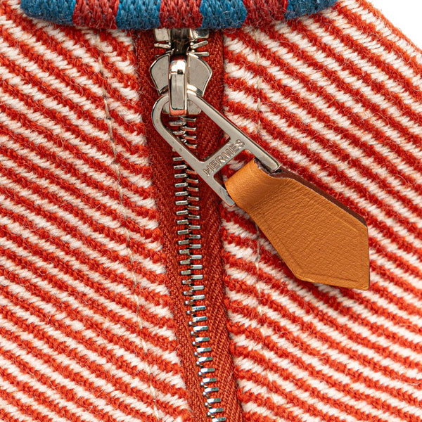 エルメス ブリッド ア ブラックPM ハンドバッグ トメット レッド キャンバス レディース HERMES 【中古】