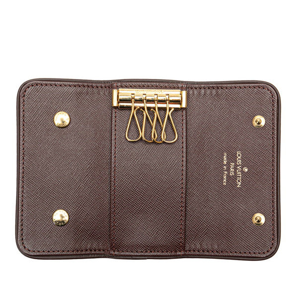 ルイ ヴィトン モノグラム ミニ ミュルティクレ4 キーケース M92426 レッド キャンバス レザー レディース LOUIS VUITTON 【中古】