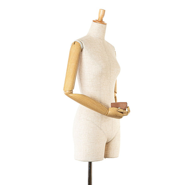 エルメス ルヴァンキャトル コインケース 小銭入れ ケブラチョ ブラウン ピンク シェーブル レディース HERMES 【中古】