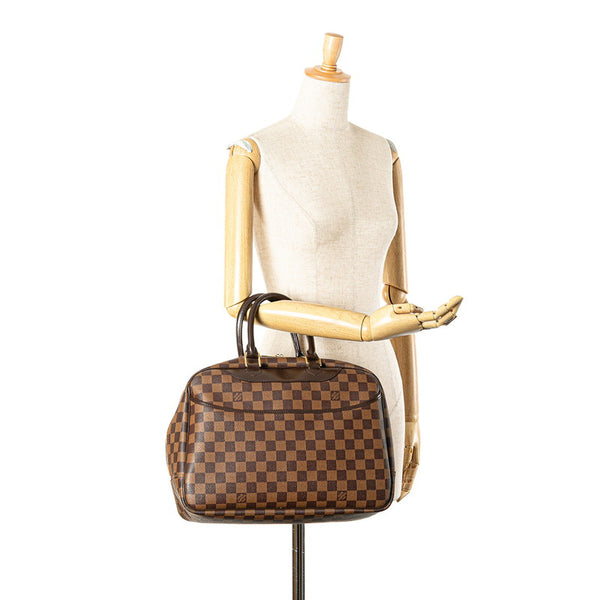ルイ ヴィトン ダミエ ドーヴィル SPオーダー ハンドバッグ N47272 ブラウン PVC レザー レディース LOUIS VUITTON 【中古】