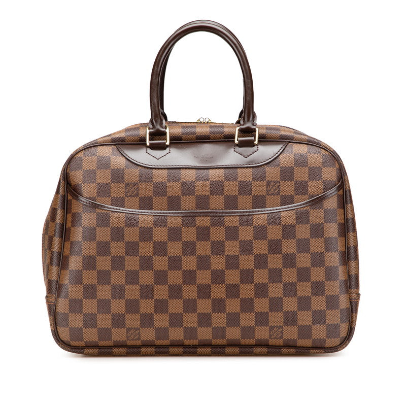 ルイ ヴィトン ダミエ ドーヴィル SPオーダー ハンドバッグ N47272 ブラウン PVC レザー レディース LOUIS VUITTON 【中古】