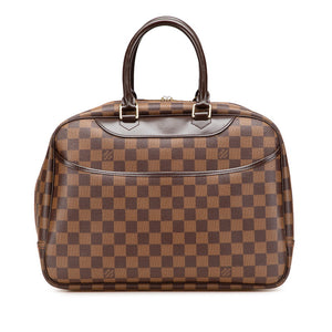 ルイ ヴィトン ダミエ ドーヴィル SPオーダー ハンドバッグ N47272 ブラウン PVC レザー レディース LOUIS VUITTON 【中古】