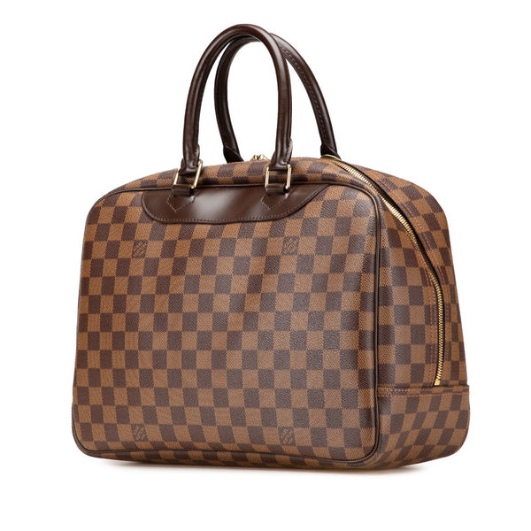 ルイ ヴィトン ダミエ ドーヴィル SPオーダー ハンドバッグ N47272 ブラウン PVC レザー レディース LOUIS VUITTON 【中古】