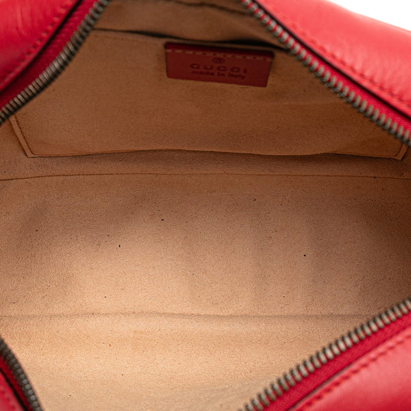 グッチ GGマーモント キルティング 斜め掛け チェーン ショルダーバッグ 447632 レッド レザー レディース GUCCI 【中古】