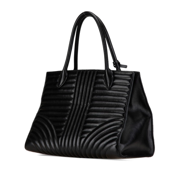 プラダ ダイアグラム ハンドバッグ ショルダーバッグ 2WAY 1BA165 ブラック レザー レディース PRADA 【中古】