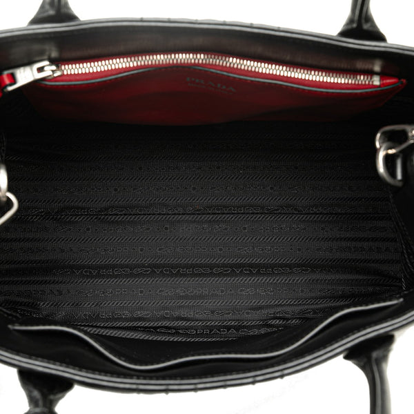 プラダ ダイアグラム ハンドバッグ ショルダーバッグ 2WAY 1BA165 ブラック レザー レディース PRADA 【中古】