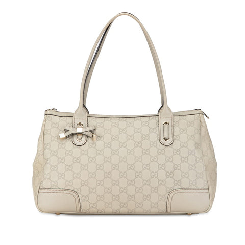 グッチ グッチシマ プリンシー ハンドバッグ 177052 アイボリー ホワイト レザー レディース GUCCI 【中古】