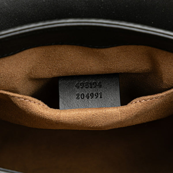 グッチ GGスプリーム リュック バックパック 498194 ブラウン ブラック PVC レザー レディース GUCCI 【中古】