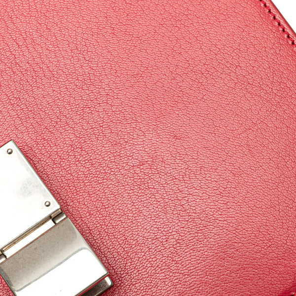 セリーヌ クラシックボックス ミディアム 斜め掛け ショルダーバッグ ピンク系 レザー レディース CELINE 【中古】
