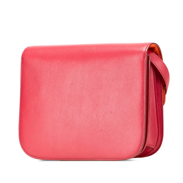 セリーヌ クラシックボックス ミディアム 斜め掛け ショルダーバッグ ピンク系 レザー レディース CELINE 【中古】
