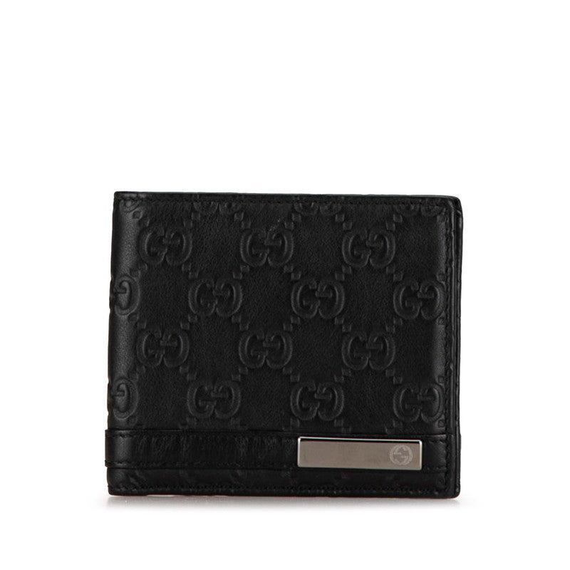 グッチ グッチシマ 二つ折り財布 365481 ブラック レザー レディース GUCCI 【中古】