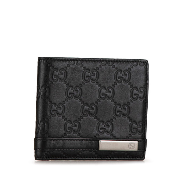 グッチ グッチシマ 二つ折り財布 365481 ブラック レザー レディース GUCCI 【中古】