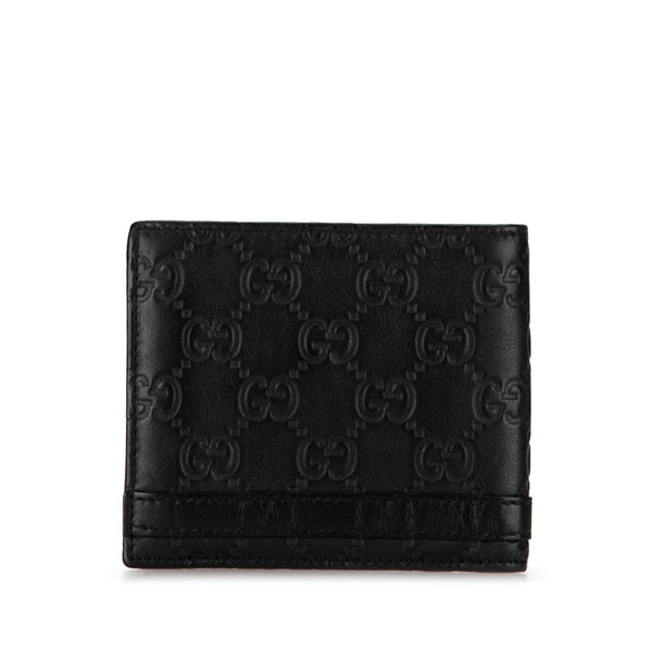 グッチ グッチシマ 二つ折り財布 365481 ブラック レザー レディース GUCCI 【中古】