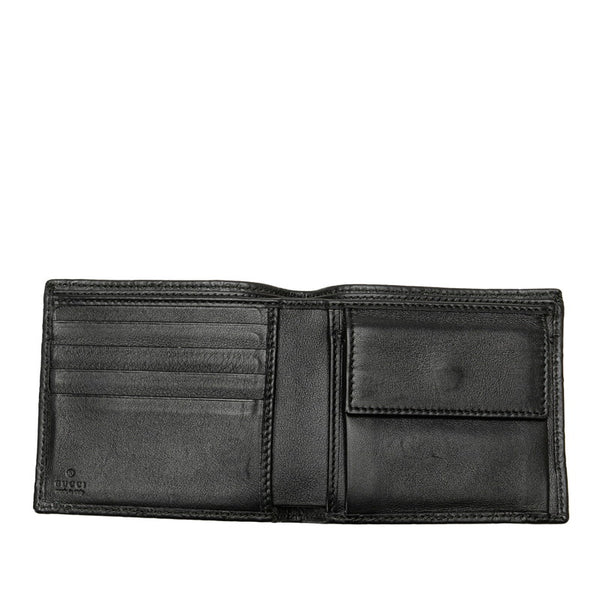 グッチ グッチシマ 二つ折り財布 365481 ブラック レザー レディース GUCCI 【中古】