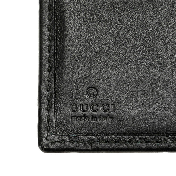グッチ グッチシマ 二つ折り財布 365481 ブラック レザー レディース GUCCI 【中古】