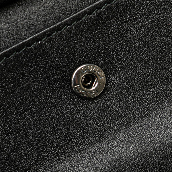 グッチ グッチシマ 二つ折り財布 365481 ブラック レザー レディース GUCCI 【中古】