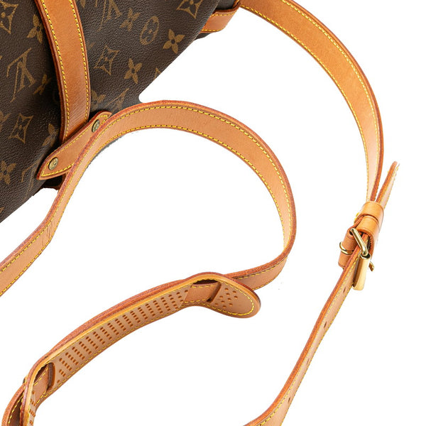 ルイ ヴィトン モノグラム ソミュール35 斜め掛け ショルダーバッグ M42254 ブラウン PVC レザー レディース LOUIS VUITTON 【中古】