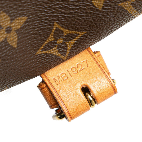 ルイ ヴィトン モノグラム ソミュール35 斜め掛け ショルダーバッグ M42254 ブラウン PVC レザー レディース LOUIS VUITTON 【中古】