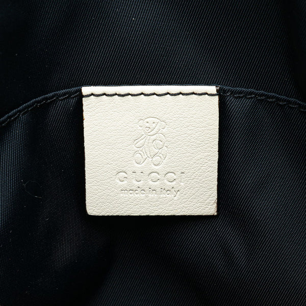 グッチ GGキャンバス シェリーライン ミニハンドバッグ 284728 ネイビー キャンバス レザー レディース GUCCI 【中古】