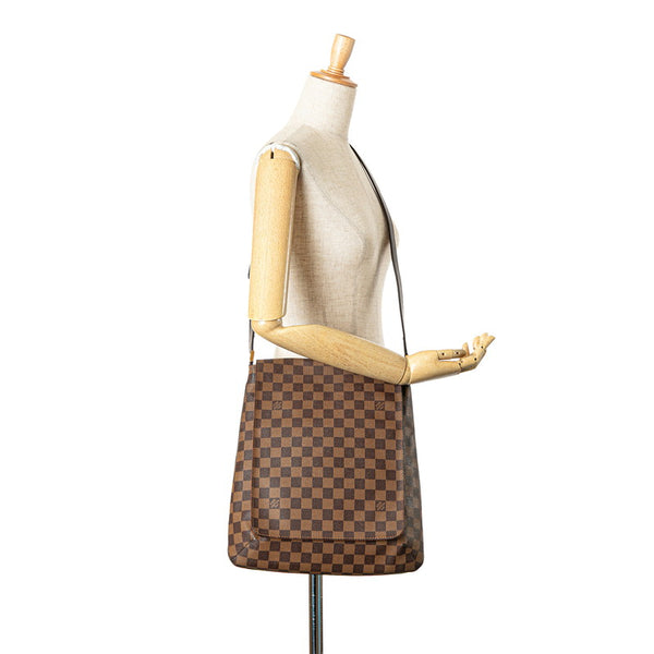 ルイ ヴィトン ダミエ ミュゼットサルサ ロングショルダー ショルダーバッグ N51300 ブラウン PVC レザー レディース LOUIS VUITTON 【中古】