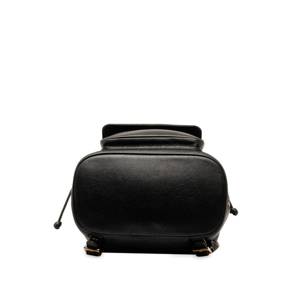 エム シー エム スタッズ リュック バックパック ブラック レザー レディース MCM 【中古】