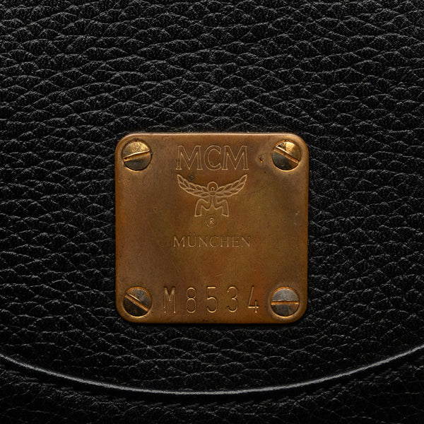 エム シー エム スタッズ リュック バックパック ブラック レザー レディース MCM 【中古】