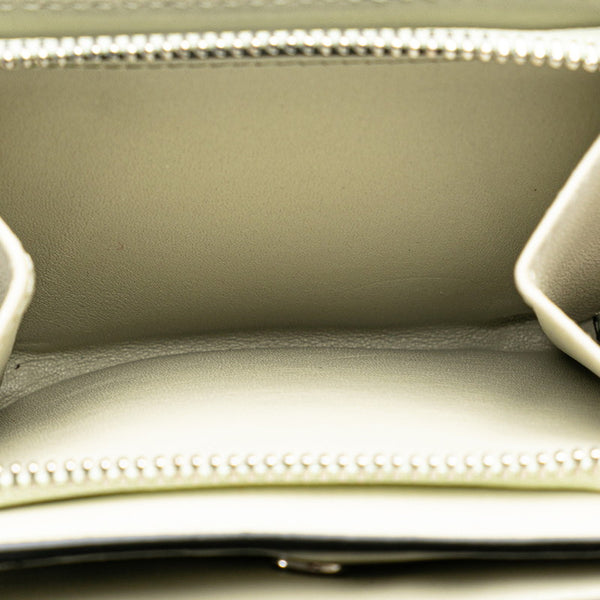 ロエベ アナグラム 二つ折り財布 コンパクトウォレット ブルー レザー レディース LOEWE 【中古】