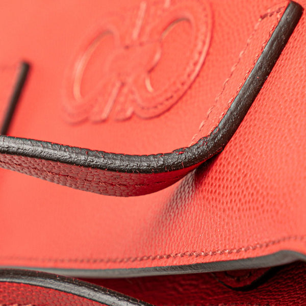 サルヴァトーレフェラガモ ガンチーニ ハンドバッグ レッド レザー レディース Salvatore Ferragamo 【中古】