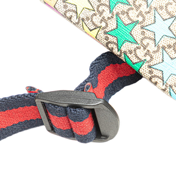 グッチ GGスプリーム スター シェリーライン リュック バックパック 550775 ピンク マルチカラー PVC レザー ナイロン レディース GUCCI 【中古】