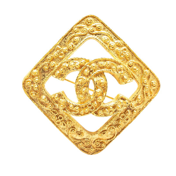 シャネル ヴィンテージ ココマーク ブローチ ゴールド メッキ レディース CHANEL 【中古】