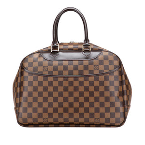 ルイ ヴィトン ダミエ ドーヴィル SPO ハンドバッグ N47272 ブラウン PVC レザー レディース LOUIS VUITTON 【中古】