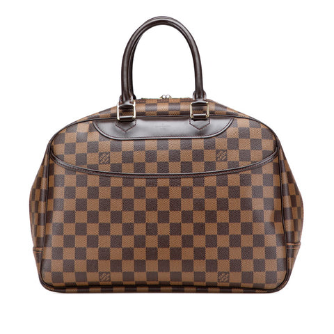 ルイ ヴィトン ダミエ ドーヴィル SPO ハンドバッグ N47272 ブラウン PVC レザー レディース LOUIS VUITTON 【中古】