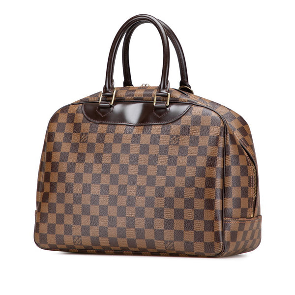 ルイ ヴィトン ダミエ ドーヴィル SPO ハンドバッグ N47272 ブラウン PVC レザー レディース LOUIS VUITTON 【中古】