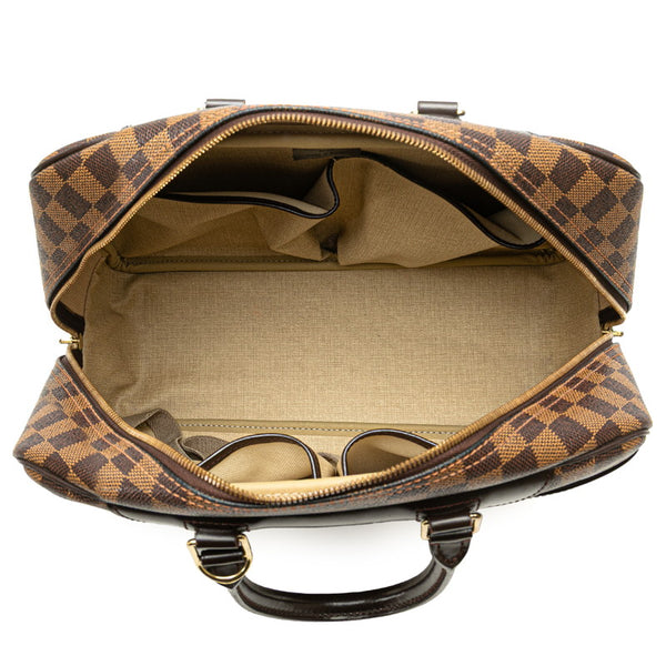 ルイ ヴィトン ダミエ ドーヴィル SPO ハンドバッグ N47272 ブラウン PVC レザー レディース LOUIS VUITTON 【中古】