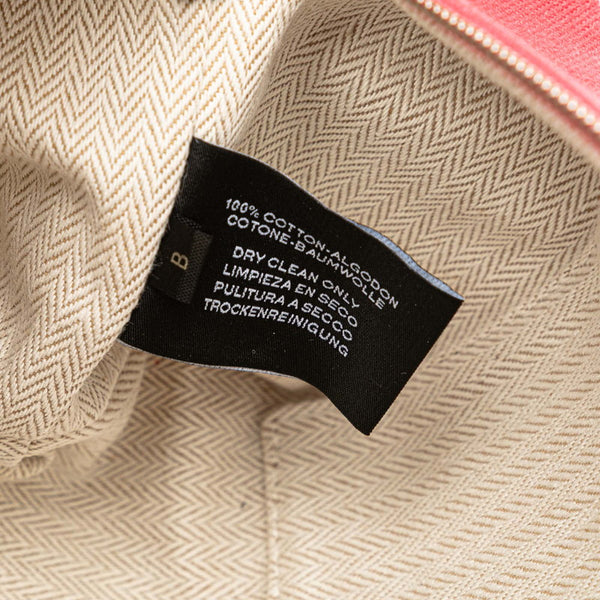 エルメス ブリッドアブラックPM ハンドバッグ ハイビスカス ピンク マルチカラー キャンバス レディース HERMES 【中古】