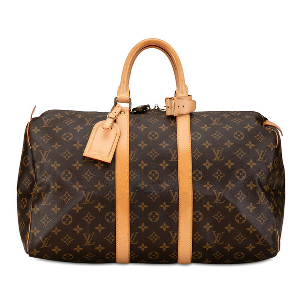 ルイ ヴィトン モノグラム キ－ポル 45 ボストンバッグ トラベルバッグ M41428 ブラウン PVC レザー レディース LOUIS VUITTON 【中古】
