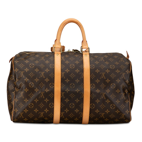 ルイ ヴィトン モノグラム キ－ポル 45 ボストンバッグ トラベルバッグ M41428 ブラウン PVC レザー レディース LOUIS VUITTON 【中古】
