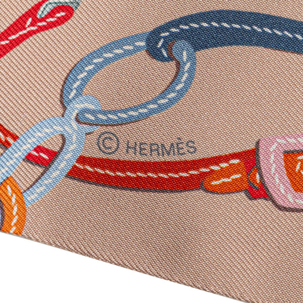 エルメス ツイリー Brides de Gala Applique Pique ブリッド ドゥ ガラアップリケピケ スカーフ ベージュ マルチカラー シルク レディース HERMES 【中古】