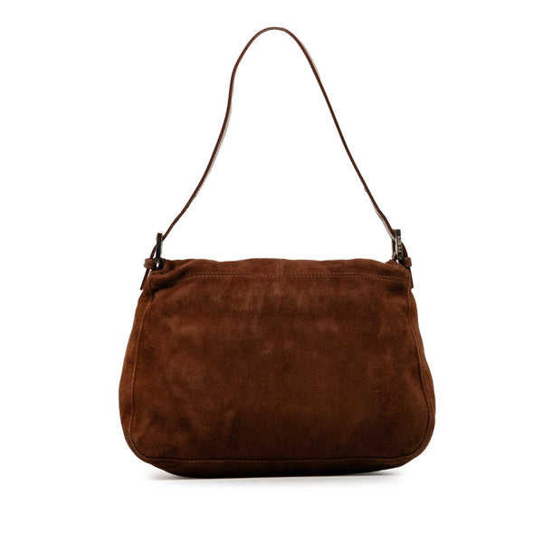 フェンディ マンマバケット ワンショルダーバッグ ハンドバッグ 26325 ブラウン スウェード レザー レディース FENDI 【中古】